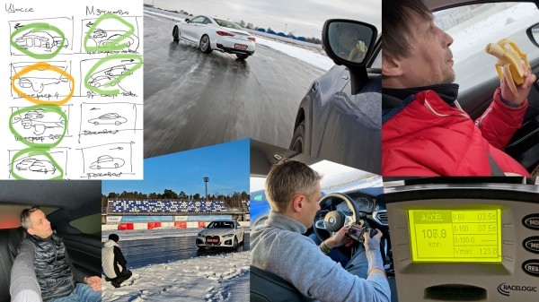 Машем из Infiniti Q60 вдогонку заднеприводному BMW 420d