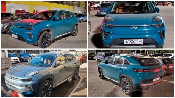 В России впервые заметили электрокар Chery EQ5
