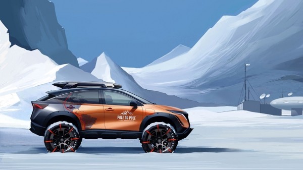 Электрокар Nissan Ariya преодолеет расстояние от северного до южного полюса Электрокар Nissan Ariya преодолеет расстояние от северного до южного полюса