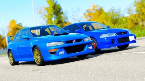 Кто из японских легенд 90-х окажется быстрее - Impreza P1 или Lancer Evo VI?