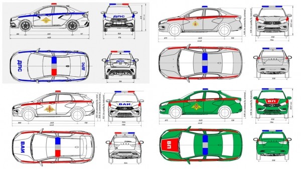 Опубликованы первые изображения обновленной Lada Vesta для спецслужб