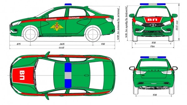 Опубликованы первые изображения обновленной Lada Vesta для спецслужб