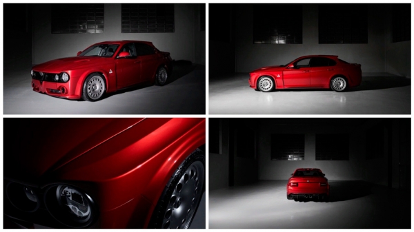 Седан Alfa Romeo Giulia Quadrifoglio стилизовали под модель 60-х годов Седан Alfa Romeo Giulia Quadrifoglio стилизовали под модель 60-х годов