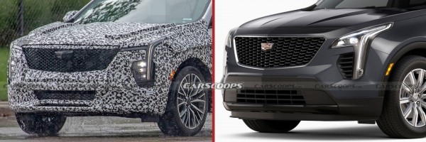 Обновлённый Cadillac XT4 сфотографировали с новыми светодиодными фарами 