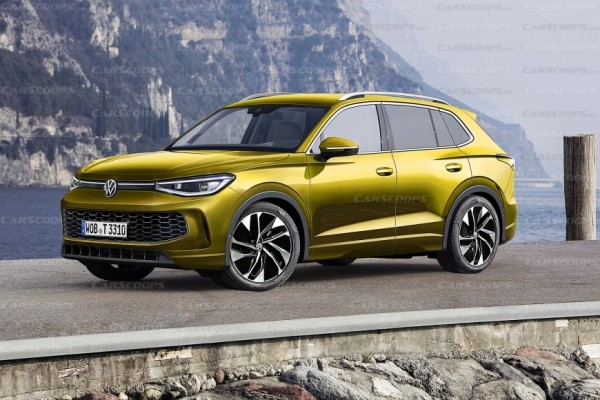 В Сети показали внешность компактного кроссовера Volkswagen Tiguan 2025 года