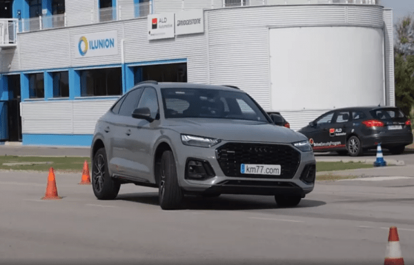 Купе-кроссовер Audi Q5 Sportback прошел «лосиный тест» на скорости 77 км/ч Купе-кроссовер Audi Q5 Sportback прошел «лосиный тест» на скорости 77 км/ч