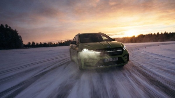 Абсолютно новый кроссовер Skoda Kodiaq вышел на тесты