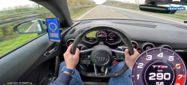 Смотрите, как Audi TT RS разогнался до максимальной скорости в 290 км/ч Смотрите, как Audi TT RS разогнался до максимальной скорости в 290 км/ч