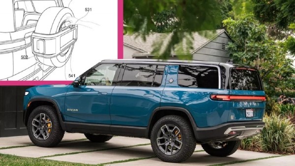 Rivian работает над багажником для запасного колеса с пылесосом и мусорным баком Rivian работает над багажником для запасного колеса с пылесосом и мусорным баком