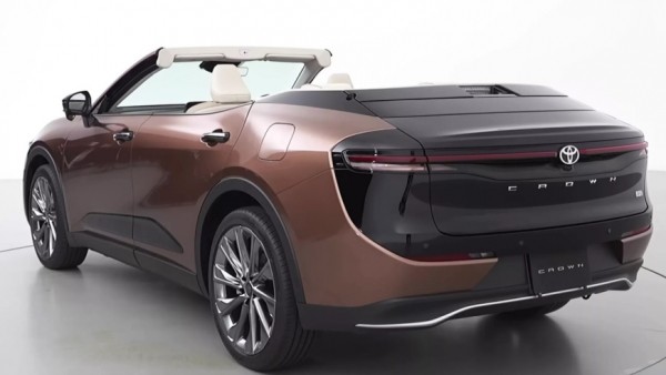 Toyota превратила новый кроссовер Crown в роскошный кабриолет