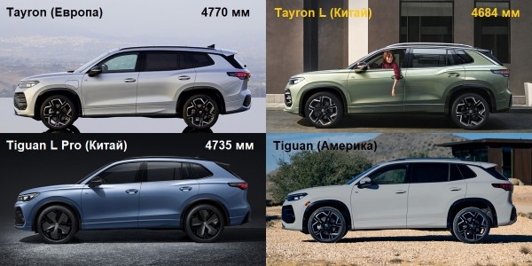 Новый Volkswagen Tiguan для Америки (он же Tayron L для Китая) Новый Volkswagen Tiguan для Америки (он же Tayron L для Китая)
