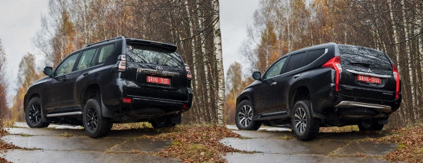 Обгоняем Pajero Sport на рамнике Toyota Land Cruiser Prado Обгоняем Pajero Sport на рамнике Toyota Land Cruiser Prado