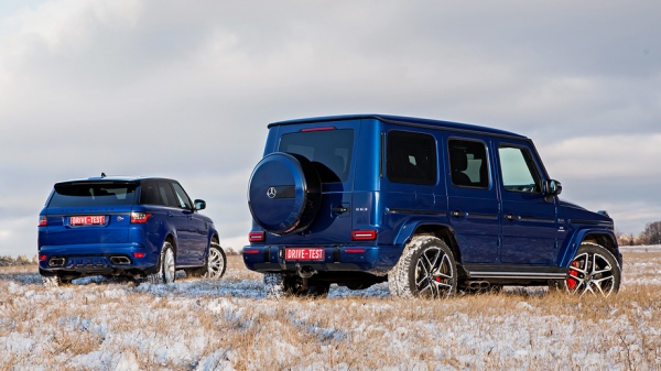 Сравниваем Mercedes-AMG G 63 и Range Rover Sport SVR Сравниваем Mercedes-AMG G 63 и Range Rover Sport SVR