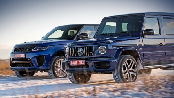 Сравниваем Mercedes-AMG G 63 и Range Rover Sport SVR Сравниваем Mercedes-AMG G 63 и Range Rover Sport SVR