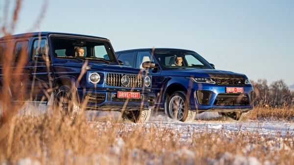 Сравниваем Mercedes-AMG G 63 и Range Rover Sport SVR Сравниваем Mercedes-AMG G 63 и Range Rover Sport SVR