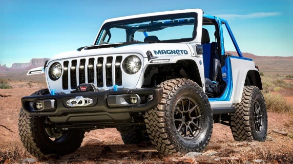 Jeep показал на тизере электрический внедорожник Wrangler Magneto